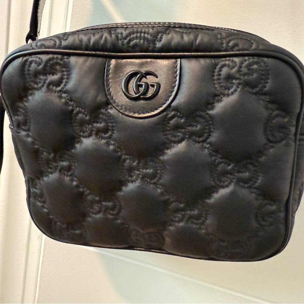 Gucci Pearly GG Marmont leather crossbody